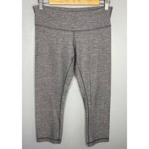 LULULEMON Heathered Slate Wunder Under Crop III